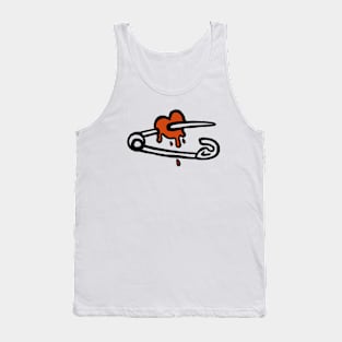 Heart broken love valentines vintage funny Tank Top